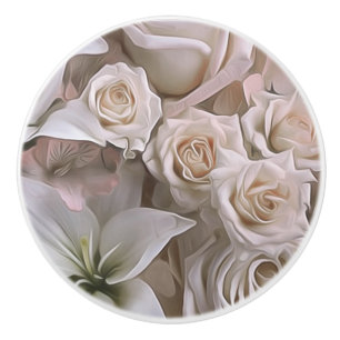Bouton De Porte En Céramique Rose Fleur Shabby Chic Rustique Élégant Maison de 