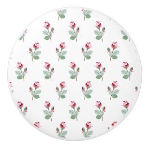 Bouton De Porte En Céramique Rosebustes rose Fille Chic
