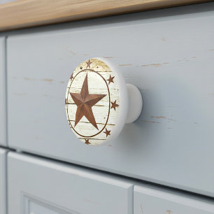 Bouton De Porte En Céramique Roue étoilée rustique