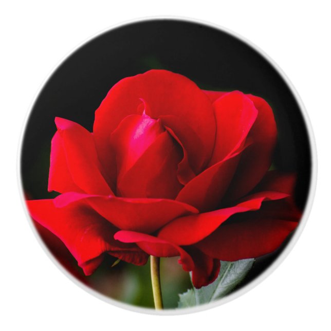 Bouton De Porte En Céramique Rouge (Devant)