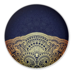 Bouton De Porte En Céramique Royal Blue Sapphire