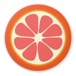 Bouton De Porte En Céramique Ruby Red Grapefruit Juicy Sweet Citrus Fruit Slice