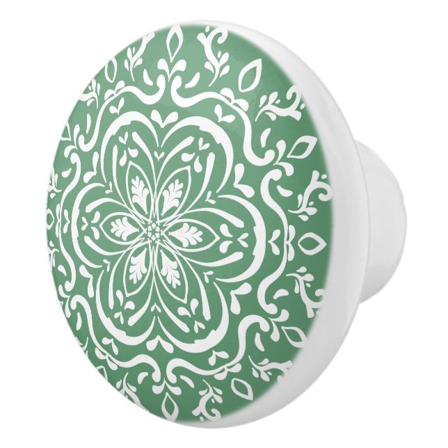 Bouton De Porte En Céramique Sage (Droite)
