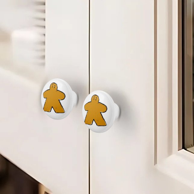 Bouton De Porte En Céramique Salle De Jeu De La Table De Jeu Des Membres Orange (Créateur téléchargé)