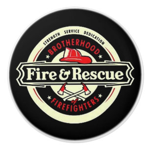 Bouton De Porte En Céramique Sapeurs-pompiers de confrérie