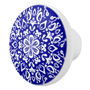 Bouton De Porte En Céramique Sapphire Mandala