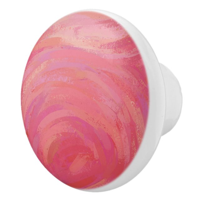 Bouton De Porte En Céramique Saumon Swirl (Droite)