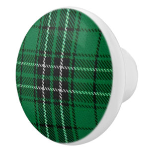 Bouton De Porte En Céramique Scottish Grandeur Clan MacLean Chasse Tartan