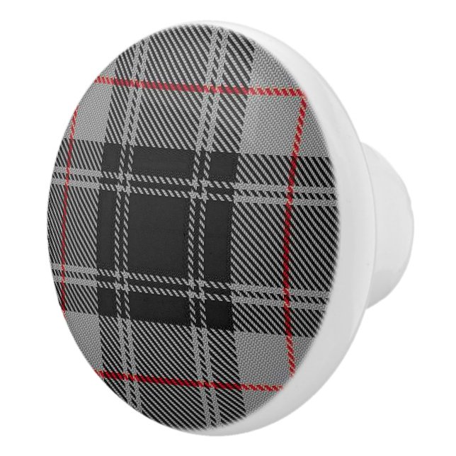 Bouton De Porte En Céramique Scottish Grandeur Clan Moffat Tartan Plaid (Droite)