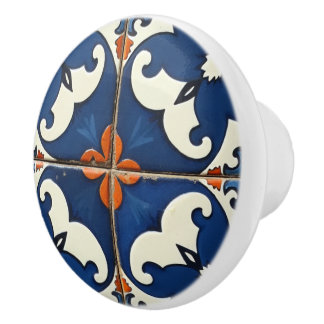 Bouton De Porte En Céramique Sevilla Bloom Azulejo