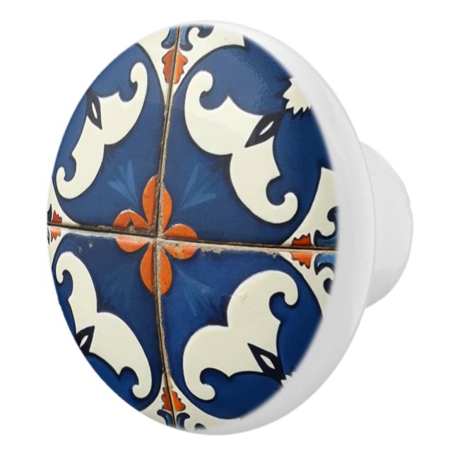 Bouton De Porte En Céramique Sevilla Bloom Azulejo (Droite)