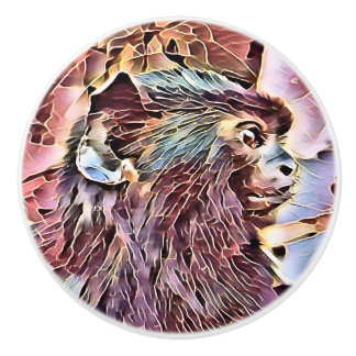 BOUTON DE PORTE EN CÉRAMIQUE SINGE PETIT MIGNON