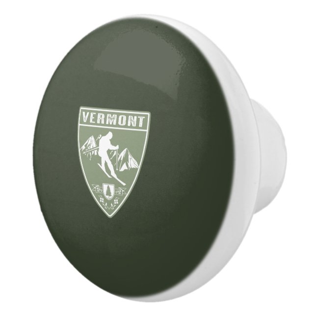 Bouton De Porte En Céramique Ski Vermont (Droite)