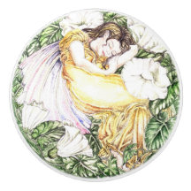 Sleeping Fairy Ceramic Knob