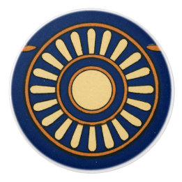 Bouton De Porte En Céramique Soleil assyrien vintage
