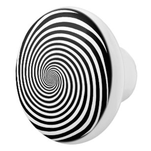 Bouton De Porte En Céramique Spirale d'hypnose