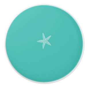 Bouton De Porte En Céramique Starfish Aqua Turquoise Blue Beach Décor à thème