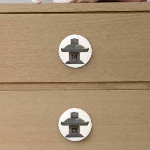 Bouton De Porte En Céramique Statue de la Pagode patinée