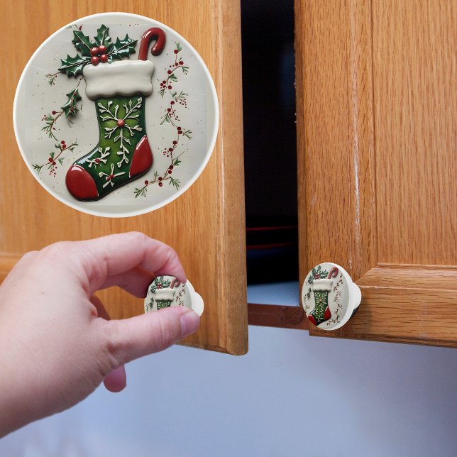 Bouton De Porte En Céramique Stockage de Noël (Créateur téléchargé)