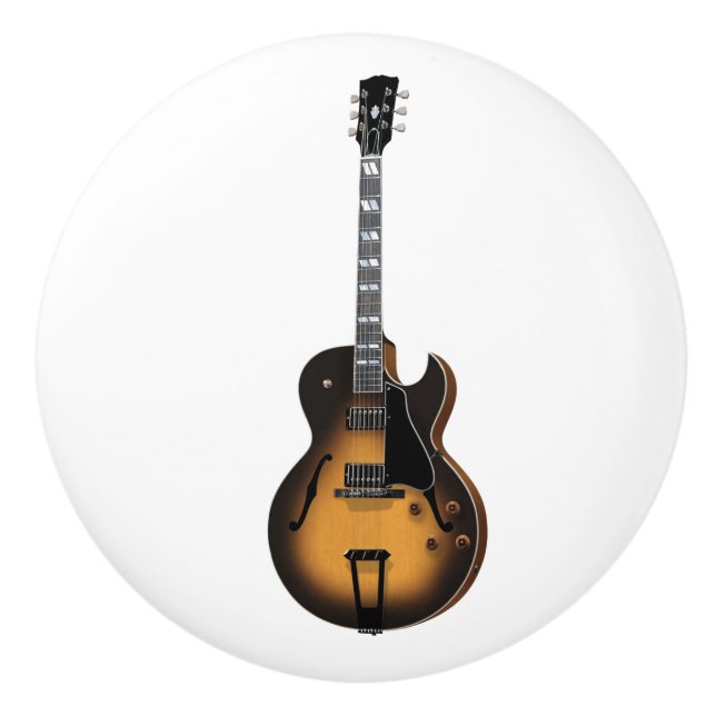 Bouton De Porte En Céramique Sunburst Guitar (Devant)