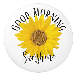 Bouton De Porte En Céramique Sunshine Jaune du matin