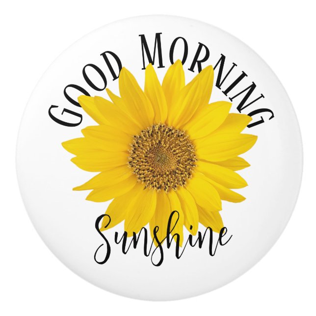 Bouton De Porte En Céramique Sunshine Jaune du matin (Devant)