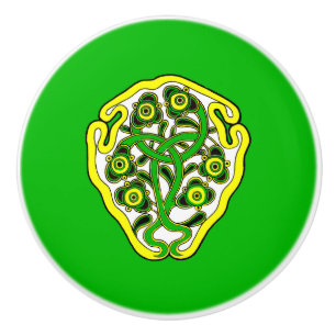Bouton De Porte En Céramique Symbole celtique