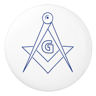 Bouton De Porte En Céramique Symbole franc-maçonnerie
