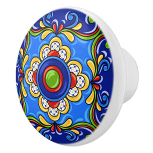 Bouton De Porte En Céramique Talavera Tile Version 2 Ceramic Drawer Knower