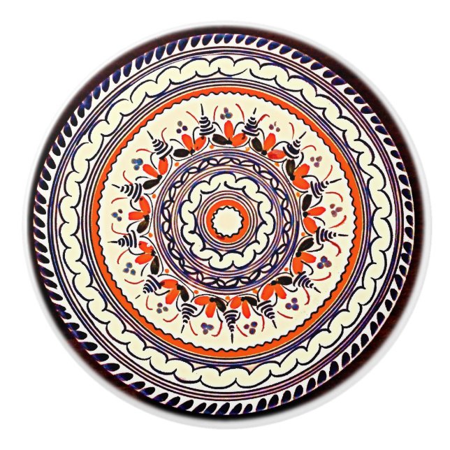 Bouton De Porte En Céramique Talavera Uno (Devant)