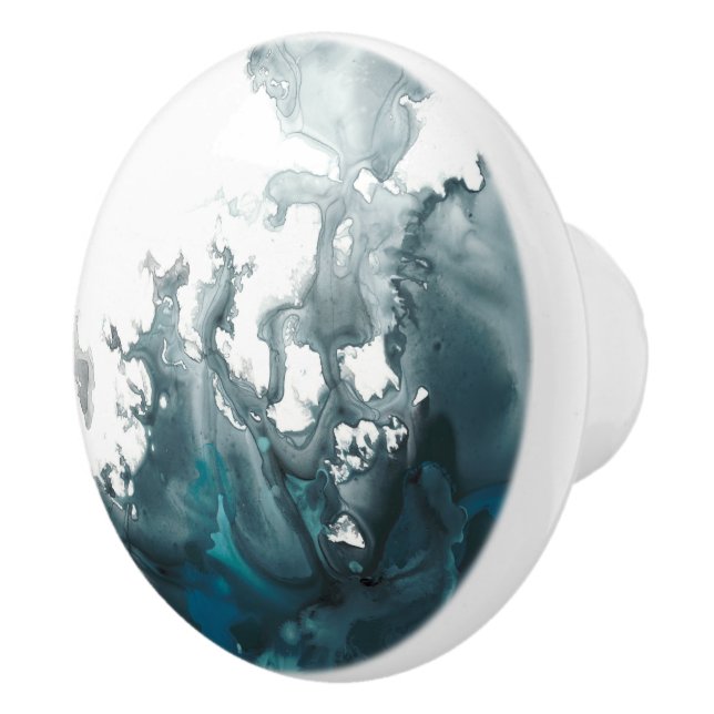 Bouton De Porte En Céramique Tempest d'Indigo (Droite)