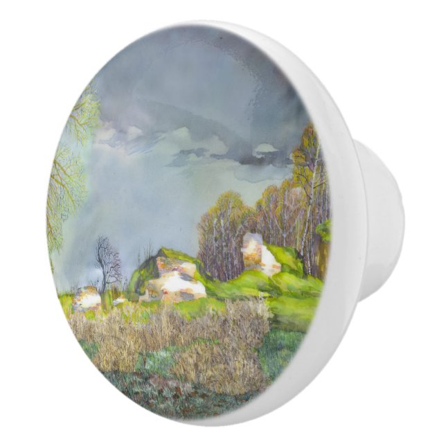 Bouton De Porte En Céramique Tempête printanière (Droite)
