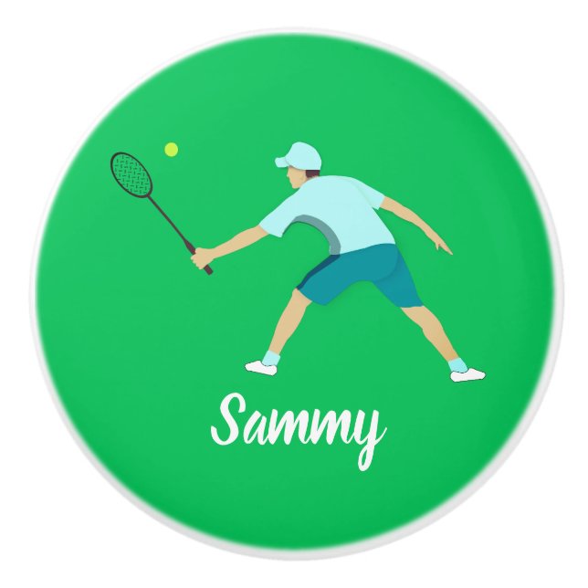 Bouton De Porte En Céramique Tennis (Devant)