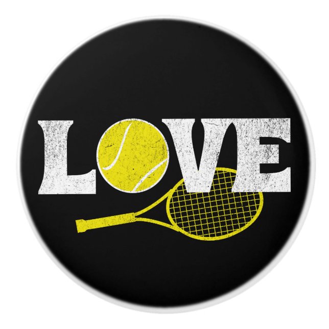 Bouton De Porte En Céramique Tennis Love (Devant)