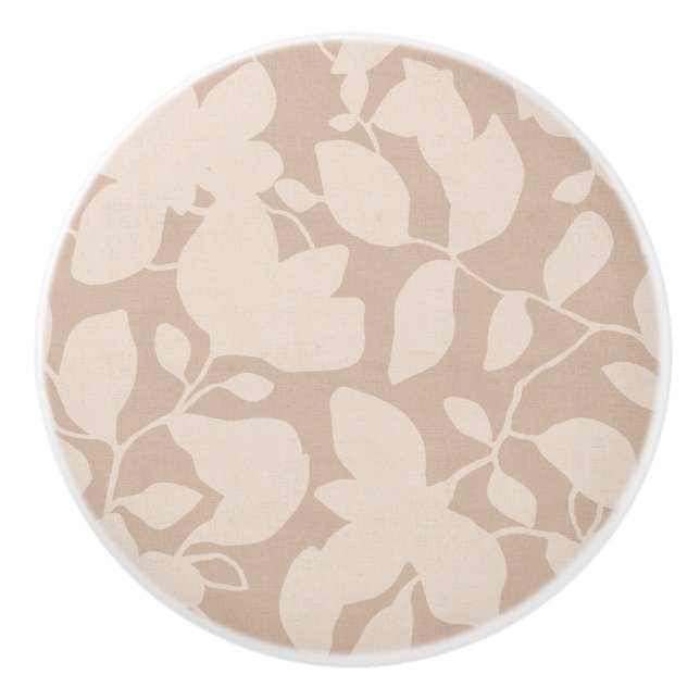 Bouton De Porte En Céramique Terre Tone Magnolia sable beige mono (Devant)