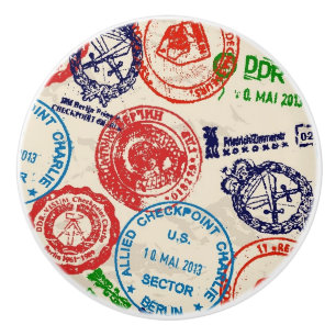 Bouton De Porte En Céramique Texture avec de vrais timbres