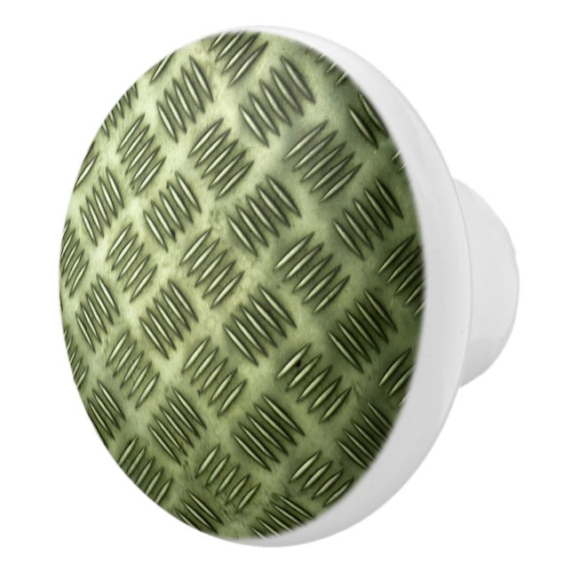 Bouton De Porte En Céramique Texture Checkered de plancher d'acier inoxydable (Droite)