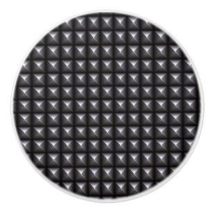 Bouton De Porte En Céramique Texture en acier cloutée