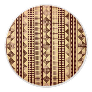Bouton De Porte En Céramique Texture ethnique Brown