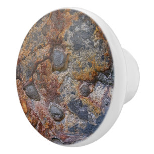 Bouton De Porte En Céramique Texture sale de roche de Sedemantary de géologie