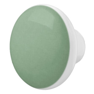 Bouton De Porte En Céramique Texturé vert muet.