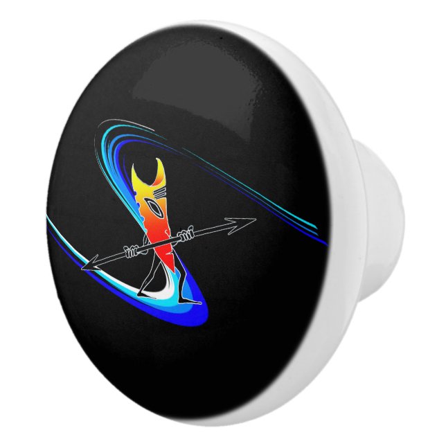 Bouton De Porte En Céramique Tiki Surfer (Droite)