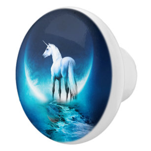 Bouton De Porte En Céramique Tirette en céramique Licorne