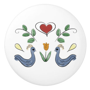 Bouton De Porte En Céramique Tiroir d'amour néerlandais