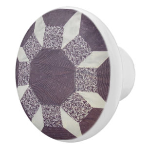 Bouton De Porte En Céramique Tiroir - Motif pourpre