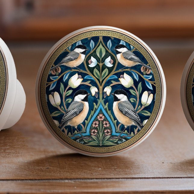 Bouton De Porte En Céramique Titmouse Bird Ceramic Pull Knob (Créateur téléchargé)