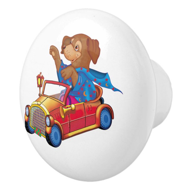 Bouton De Porte En Céramique train et voiture (Droite)