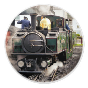 BOUTON DE PORTE EN CÉRAMIQUE TRAINS À VAPEUR