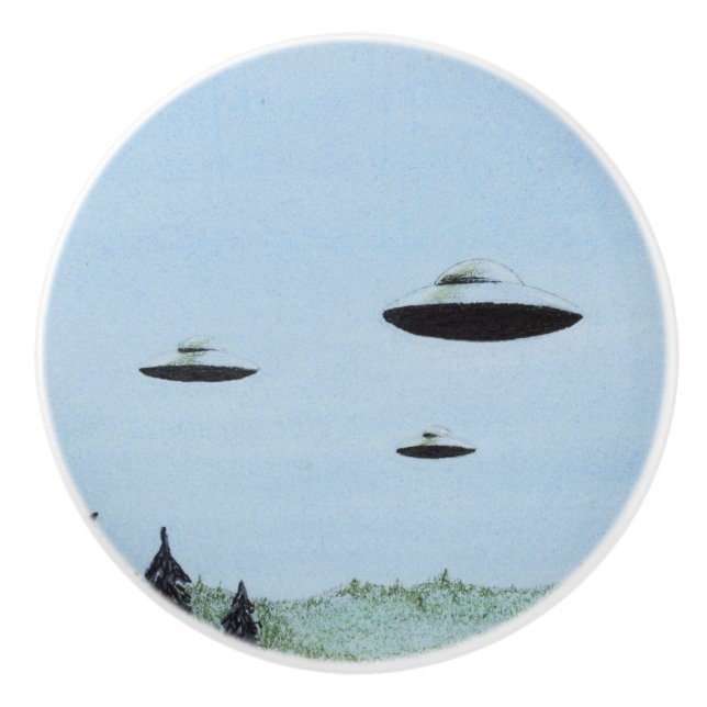 Bouton De Porte En Céramique Trio UFO (Devant)