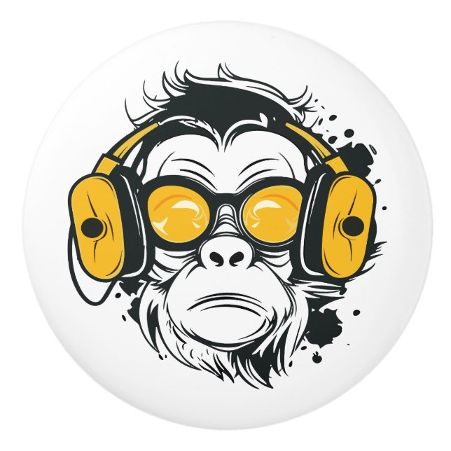 Bouton De Porte En Céramique Trippy Monkey Ceramic Pull (Devant)